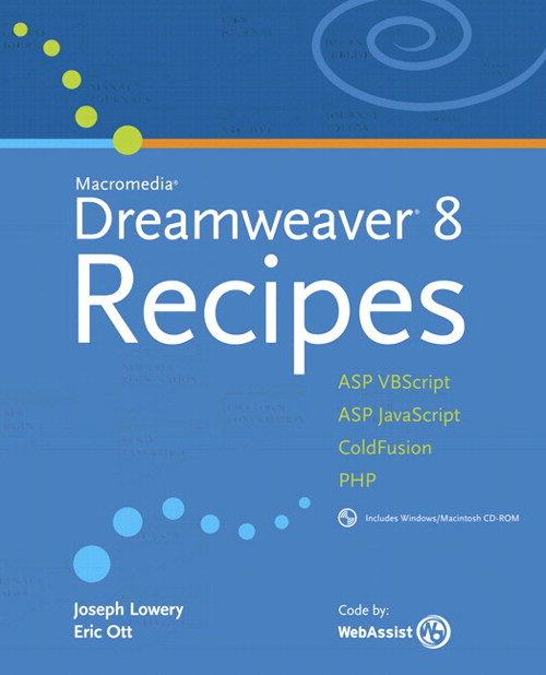 Macromedia Dreamweaver 8 Recipes