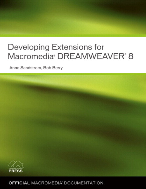 Developing Extensions for Macromedia Dreamweaver 8