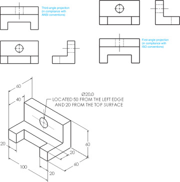 Meaning of orthographic projection - Primacy E-Books