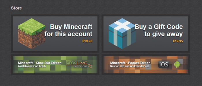Are There Minecraft Gift Cards 